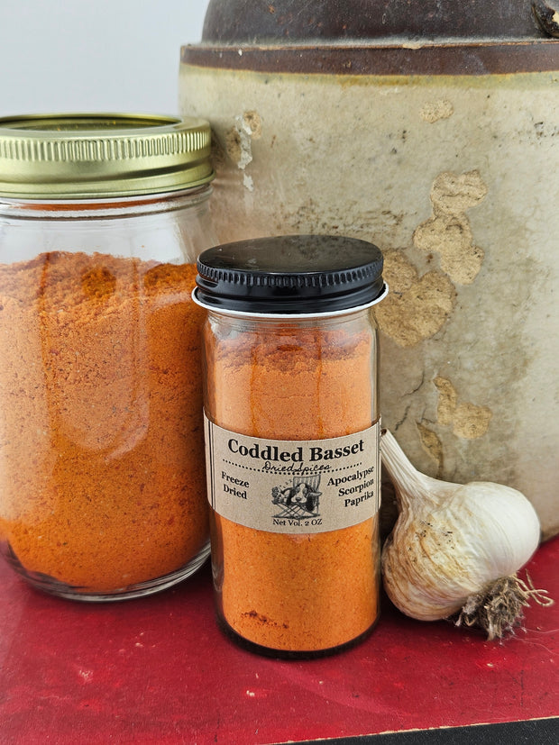 <h5>Coddled Basset: Paprikas</h5>