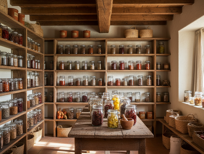 rustic pantry